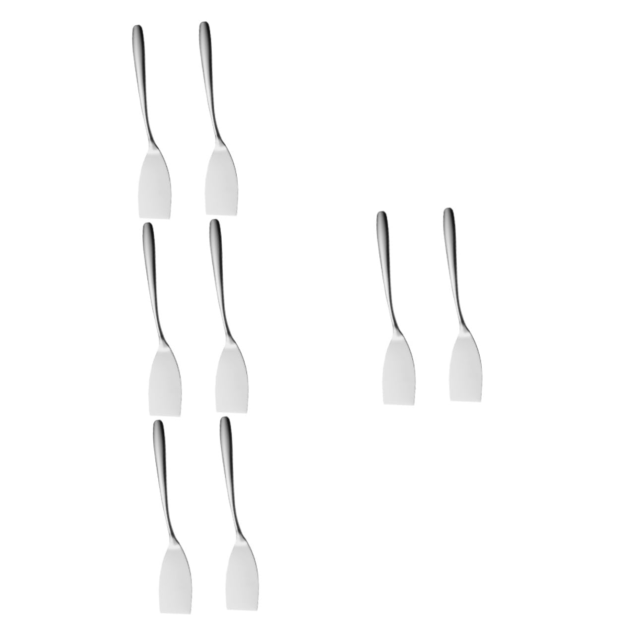 Yardwe 8pièces Spatules Acier Inoxydable Pour Cuisson Ustensile De Cuisine Polyvalent Pour Retourner Steak Et Autres Aliments