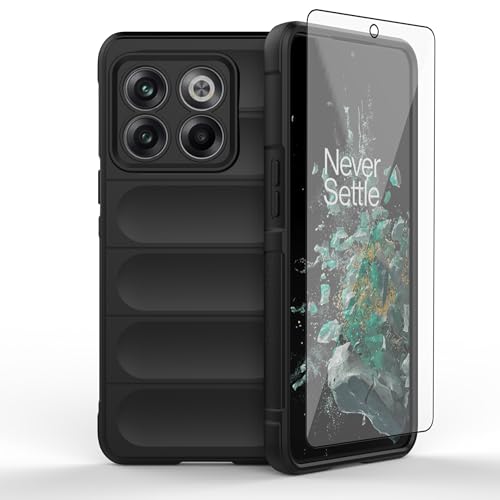 Coque OnePlus Ace Pro antichoc avec protège-écran verre trempé noir
