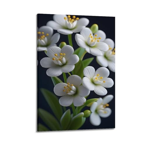Décoration murale moderne fleurs blanches ZHOUKEG créez un salon zen unique