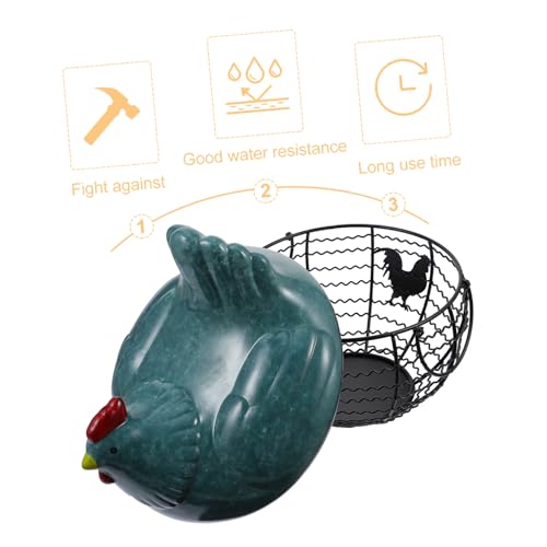Cesta de almacenamiento de huevos con creativo diseño de hierro 4