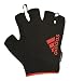 adidas Fingerless Gloves, Black/Red Logo, Medium