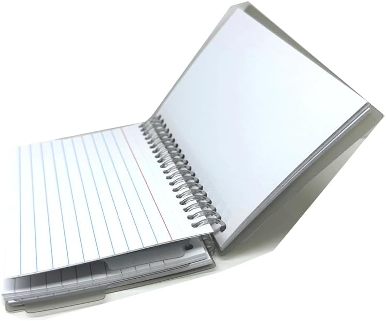 3 Pk 50 Sheets View Poly Spiral Bound 3" X 5" Ruled White Index Card With 2-Tab Divider (Colors May Vary) image 5
