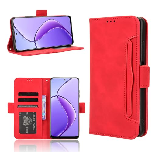 Magnetic Flip Cover Simplicity Phone Cover Compatible with Realme 12 12X Realme12X 5G Phone Shell Multi-Card Slot Wallet Clip An