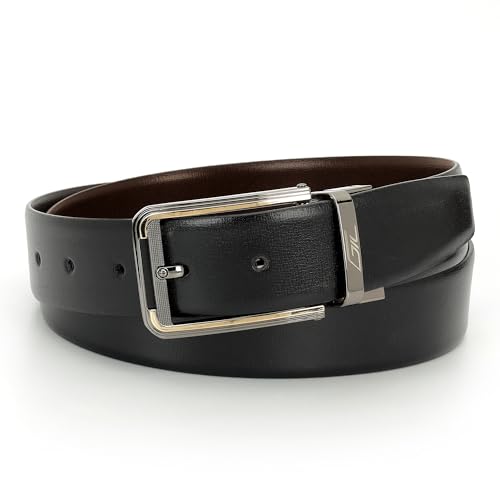Reversible Genuine Leather Belts - 35mm Width, Scratch Resistant, Wrinkle Free,Office & Casual Wear, Ideal Gift for Men4