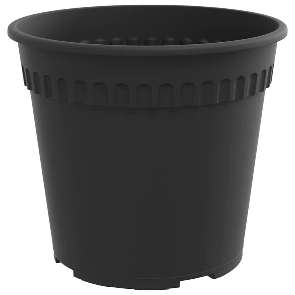 Blumentöpfe Schwarz Kunststoff 24 Stück Ø 19 x 16 cm mit Entwässerungslöchern gerolltem Rand für Balkon Garten und Innenraum vielseitig leicht und langlebig