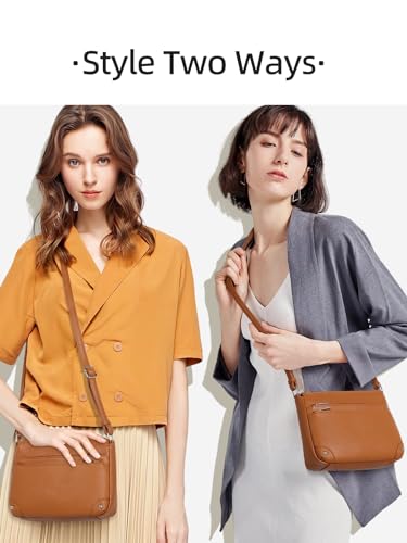 Image of WESTBRONCO Crossbody Bags for Women, Medium Size Shoulder Handbags, Satchel Purse with Multi Zipper Pocket