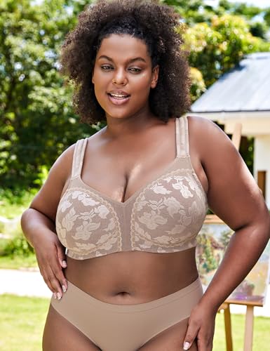 Image of Wingslove Women's Minimizer Bras Full Coverage Wirefree Comfort Plus Size Bra Large Bust Non Padded