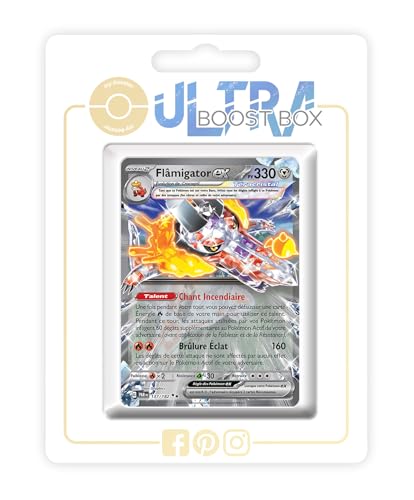 Flâmigator ex 137/182 Alternative Pokémon Gallery Secrète - Myboost X Écarlate et Violet 4 Faille Paradoxe - Coffret de 10 Cartes Pokémon Françaises