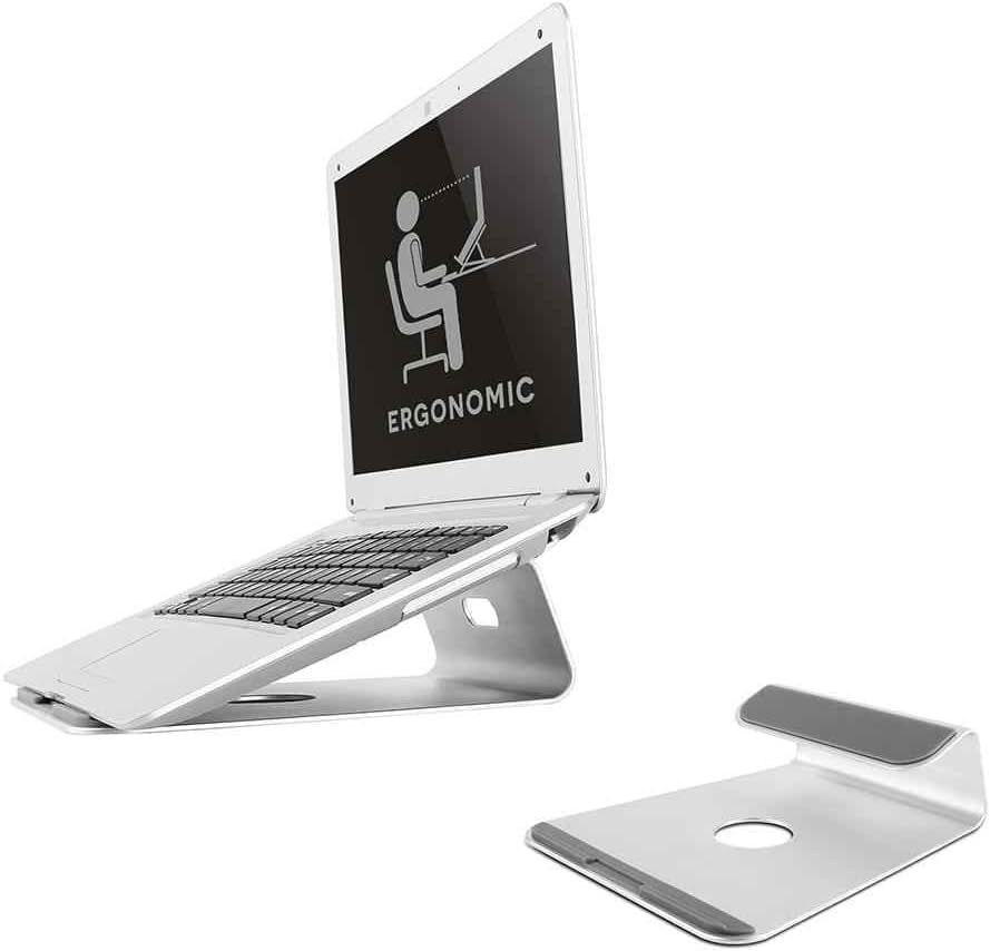Newstar NSLS025 Raised Aluminium Laptop Stand - Silver