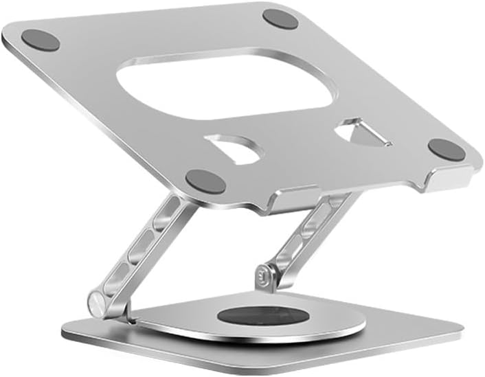 360° Rotation Book Stand Silver Reading Rack Aluminum Alloy Holder