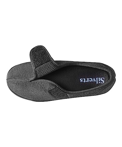 Silvert's Adaptive Clothing & Footwear Women’s Extra Wide Easy Closure Jewel Slippers for Seniors3