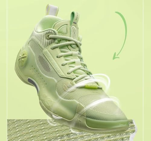 Image of LI-NING Way of Wade 10 Avocado Men Basketball Shoes Lining Anti-Slip Professional Shock Absorption Sneakers Sports Shoes Grass Green US 9.5
