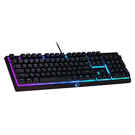 Cooler Master MasterKeys MK110 Clavier Gaming Mem-Canique - Switches Hybrides Flottants, 6 Zones de Rétro-Éclairage RGB, Contrôles À-la-Volée, Anti-Ghosting 26 Touches - Full Size, Azerty FR Noir