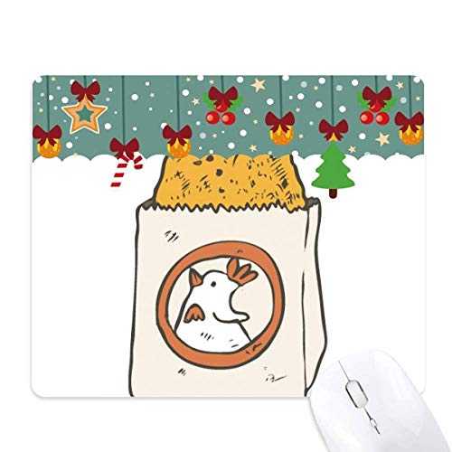 Tapis de Noël en caoutchouc Snake Food poulet frit cadeau original de bureau