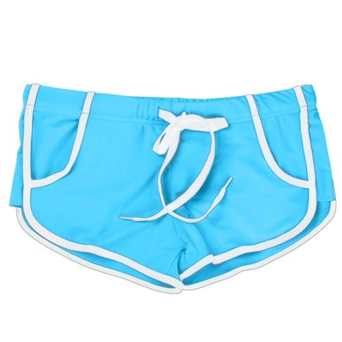 Xiaojiu Herren Classic Men's Swimming Swim Trunks Bikini Slips Sexy Triangel-Badehose Badepants Männer Badehosen Sportunterwäsche Low-Rise Männer Transparent Mesh Sexy Unterwäsche Blau L