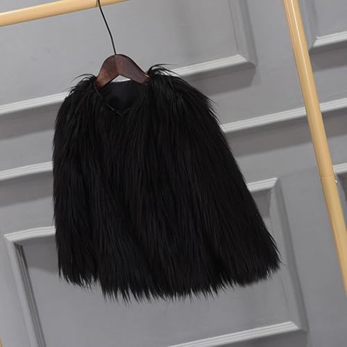 Moonker Girls Faux Fur Jacket Coat Kids Fall Winter Thick Fleece Furry Fashion Fluffy Fuzzy Warm Outwear Tops2