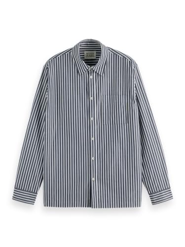 Scotch & Soda Striped Relaxed-Fit Poplin Shirt