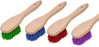 wooden handled hoof brush - blue
