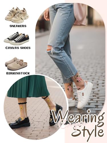 Image of Campsis Women Sheer Socks Sheer Ankle Socks for Women and Girls