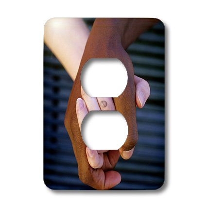 Plaque de double prise murale décorative couple interracial 3dRose - 4