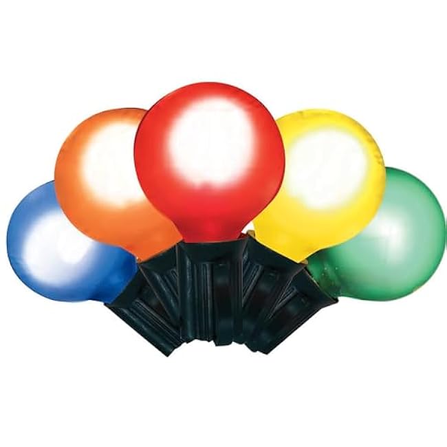 Brite Star 25 Count Satin Multi-Colored G40 Light Set, Multicolor (96-500-00)