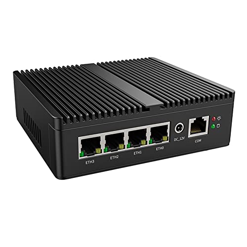 Firewall Appliance Mini PC, Intel Celeron N5105 Soft Router Fanless Mini PC 4x Intel i225 2.5G LAN HD DP ESXI AES-NI, SIM Slot, 16GB DDR4 RAM, 256GB SSD