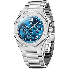 3626：Silver band Blue dial