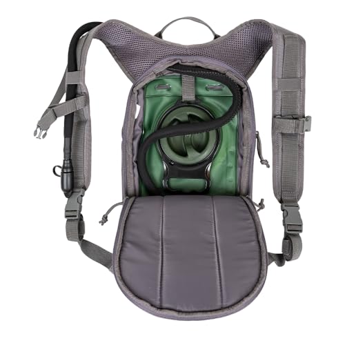LA Police Gear 2L (70 Ounces) 600D Polyester Emergency Hydration Bladder Pack for Running, Hiking, Cycling, Climbing, Camping, Biking, and Tactical, OD Green