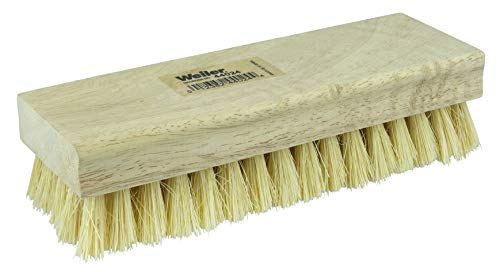 Image of Weiler 44024 8 inch Block Size, White Tampico Fill, Square Wood Block, Hand Scrub Brush