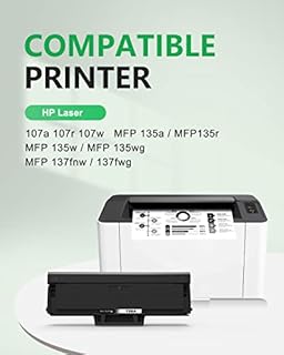 colorfly 106A Cartucce di toner Sostituzione per HP 106A W1106A , per Laser MFP 137fnw 137fwg MFP 135a 135w 135r 135wg per HP Laser 107w 107a 107r, (Con Chip, 1 Nero)