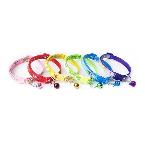 Ieron 12 Pcs Adjustable Puppy Collars, Paw Print Puppy Whelping Collars, Safety Collars Quick Release Buckle - Image 3