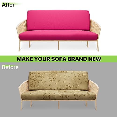 Magshion Futon Cover Sofa Bed Slipcover Couch Cover Without Armrests Stretch Folding Futon Cover Twin Size 39\"x75\"x6\" Hot Pink