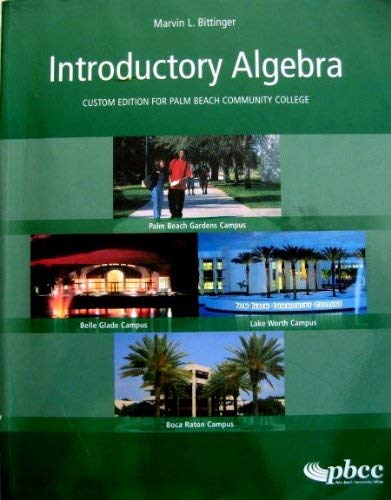 Introductory Algebra (Custom Edition for Palm B... 0536819734 Book Cover
