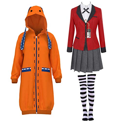 Kakegurui Cosplay Hoodie Twin Yomoduki Runa Cosplay Uniform Costumes Kakegurui yumeko jabami cosplay midari cosplay shirt Skirt kakeguri Cosplay uniform cosplays runa yomozuki cosplay Kakegurui S