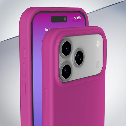 Coque silicone iPhone 17 Pro rose Cellularline Sensation soft touch - 3