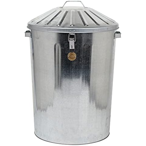 Muddy Hands 90 Litre Galvanised Metal Dustbin Cover