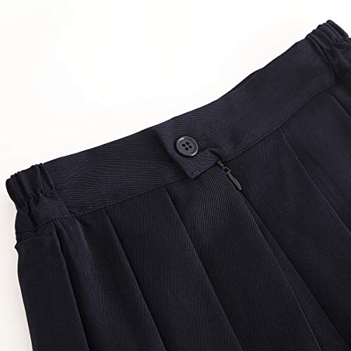 Only Faith Women/Girls JK Uniform Skirt Elastic Waist Classic Pleated Skirt2