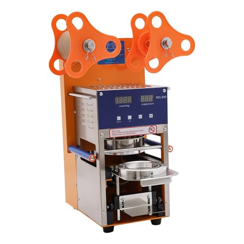 Vollautomatische Verschließmaschine, 500–650 Tassen/h, Tassenverschließmaschine für 180 mm Hohe 90/95 mm Große Tassen für Bubble-Milch-Tee, Kaffee