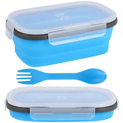 TSLBW Silicone Collapsible Lunch Box with Cutlery Cover
