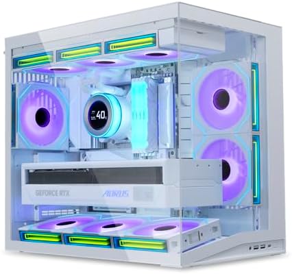 Lian Li O11 Dynamic Mini V2 PC Case White | Compact ATX Mid Tower with Dual-Chamber Design, Tempered Glass and Modular Layout