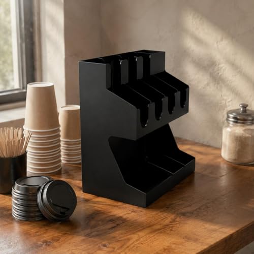 Porte-gobelets base stable anti-basculement en acier inoxydable avec double rack
