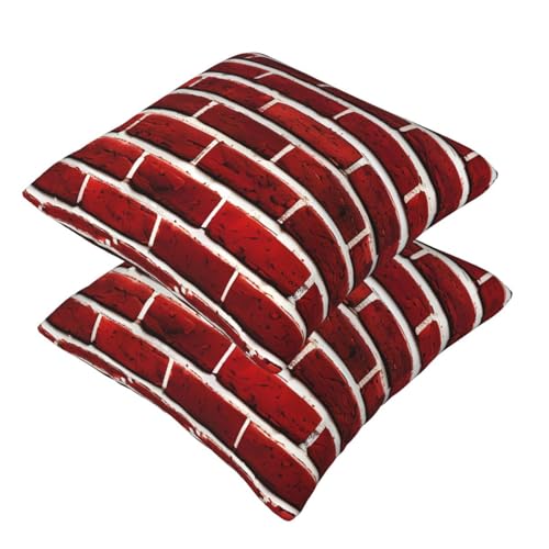 Housse de coussin imprimé pierre rouge brique pour protéger et décorer votre canapé - 6