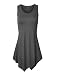 MBJ WT671 Womens Handkerchief Hem Tank Tunic Top XXXXXL HEATHER_CJHARCOAL