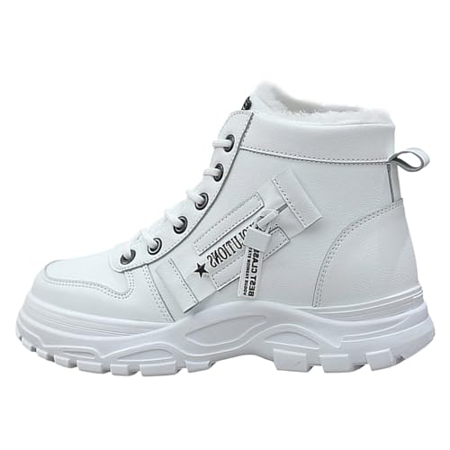 Bottes hautes chaudes de marche hivernale en coton pour femme frileuse