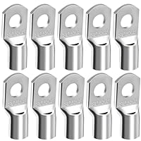 10 Stück Kabelschuhe 35mm m8,Kabelschuhe Flachstecker,Ringkabelschuhe m8,Rohrkabelschuhe,Geeignet für Autobatteriekabel und Verteilerkästen