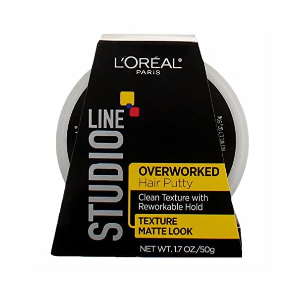 L'oreal Paris Studio Line Texture And Control Overworked Hair Putty Styling Paste, 1.7 Oz (2