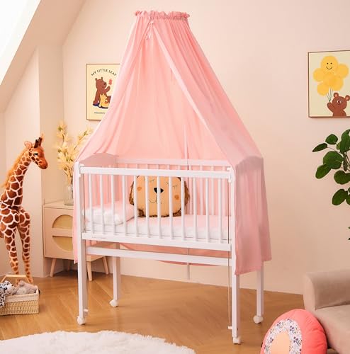 ALAVYA HOME® Toldo para Cama de Bebé, Dosel para Habitación Infantil, Protección Contra Insectos, Mosquitera para Cuna, 100% Algodón Orgánico, Certificado GOTS, 150 x 240 cm