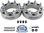 Supreme Suspensions - 2pc Set - Silver - 1.5' Hub Centric Wheel Spacers + Tire Valve Caps for Ford F-250 / F-350 Super Duty & Excursion - BP: 8x170mm / CB: 124.9mm / Studs: M14x1.5