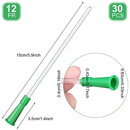 Image of Nuanchu PVC Replacement Tubings Supplies Tubes Kit Clear Replacements Hose with Flexible Rounded End for Smooth Insert(12 FR,30 Pieces)