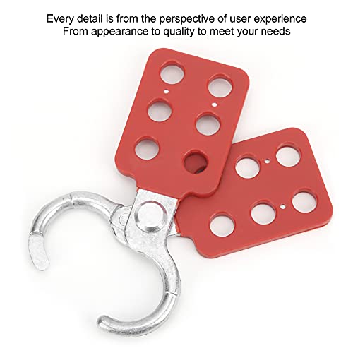 Image of Lockout Tagout Hasp 20Pcs 1 inch Padlock Hasp with Extended Jaw, 6 Holes Red Loto Hasp for Industry Electric Power Coal Mine